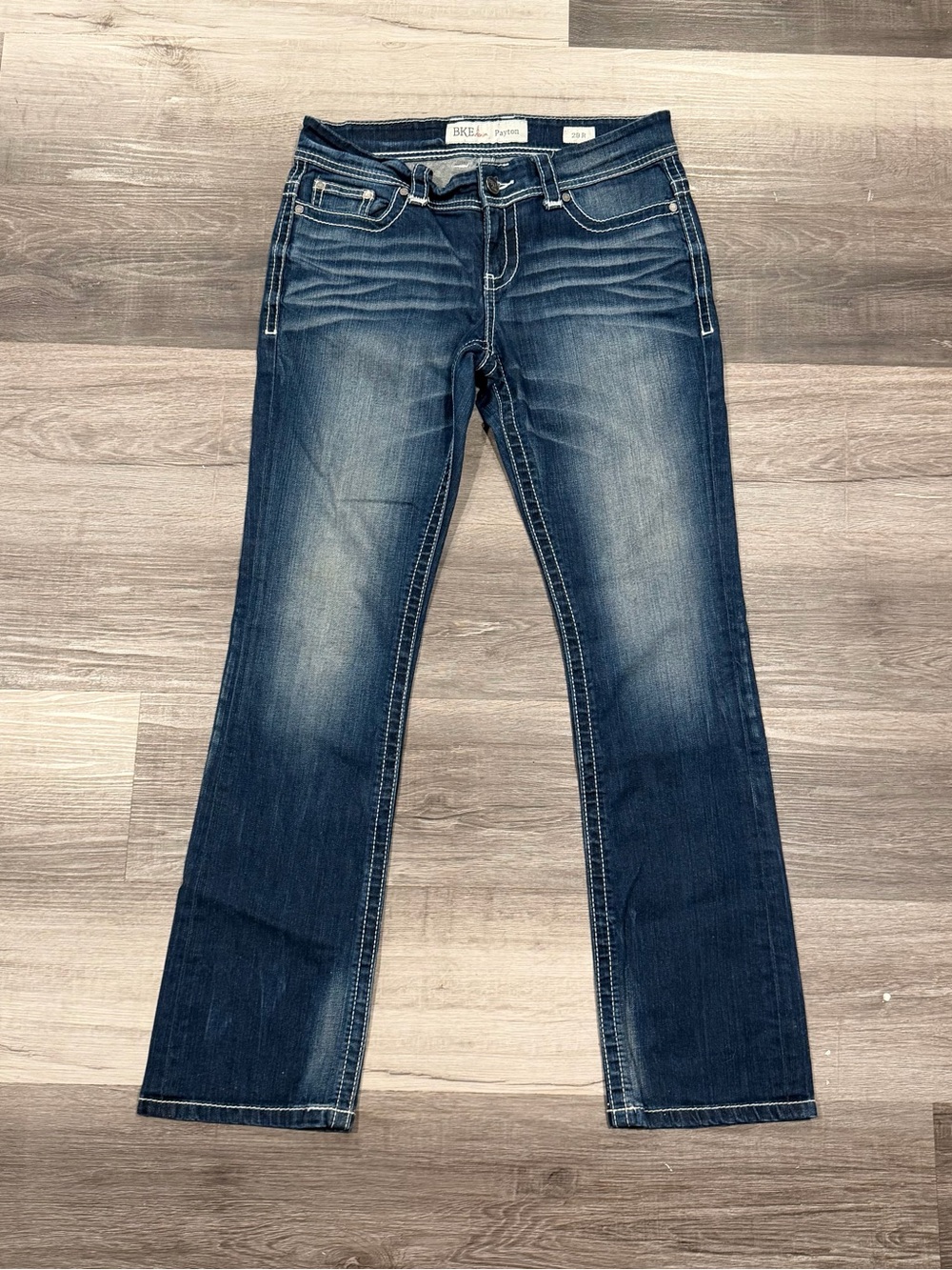BKE Payton Bootcut Jeans Womens 29R Blue Denim Stretch Comfort Low Rise